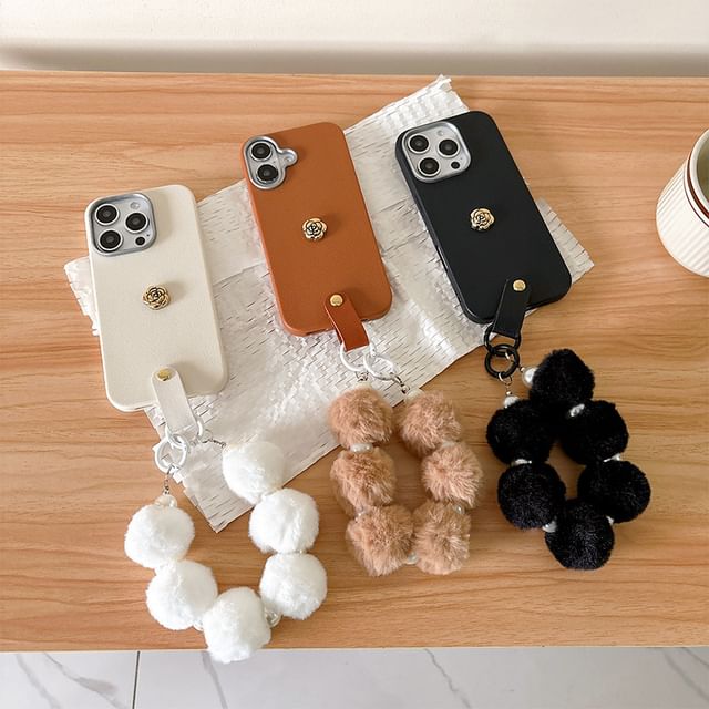 Floral Case Phone with Strap
