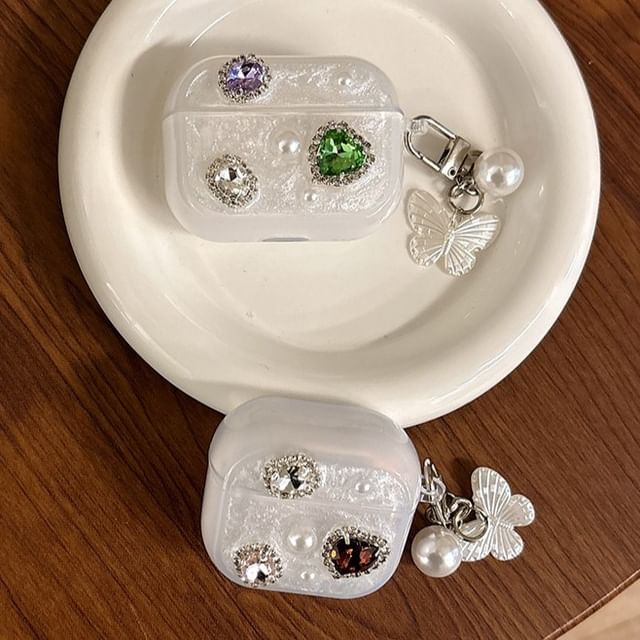 / with Earphone Case AirPods Rhinestone Charm Skin Pro
