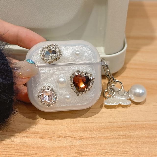 / with Earphone Case AirPods Rhinestone Charm Skin Pro