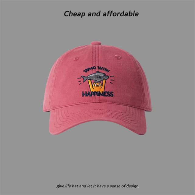 Cat Cap Embroidered Baseball