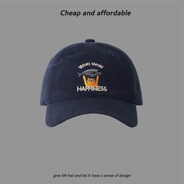 Cat Cap Embroidered Baseball