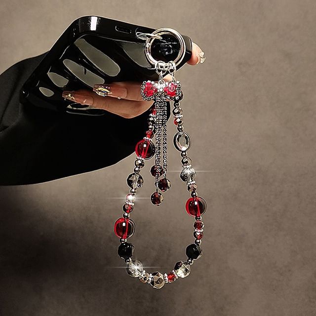 Bow Strap Phone Faux Crystal