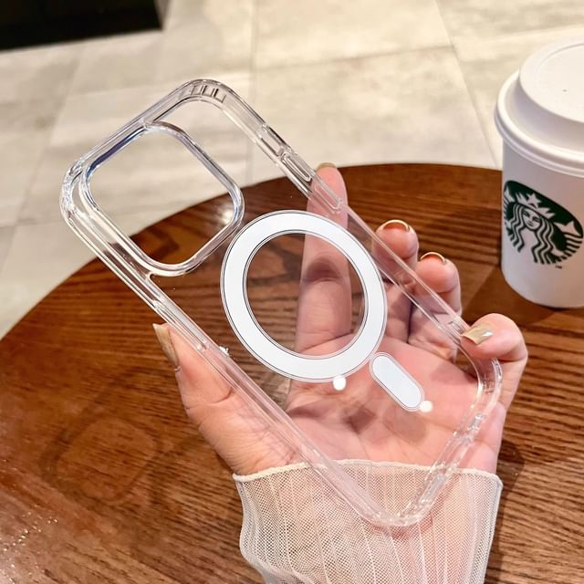 (Compatible Case with Magnetic MagSafe) Transparent Phone