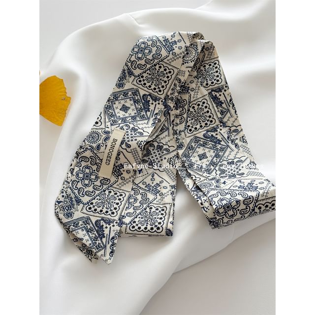 Patterned Hair Tie Scarf