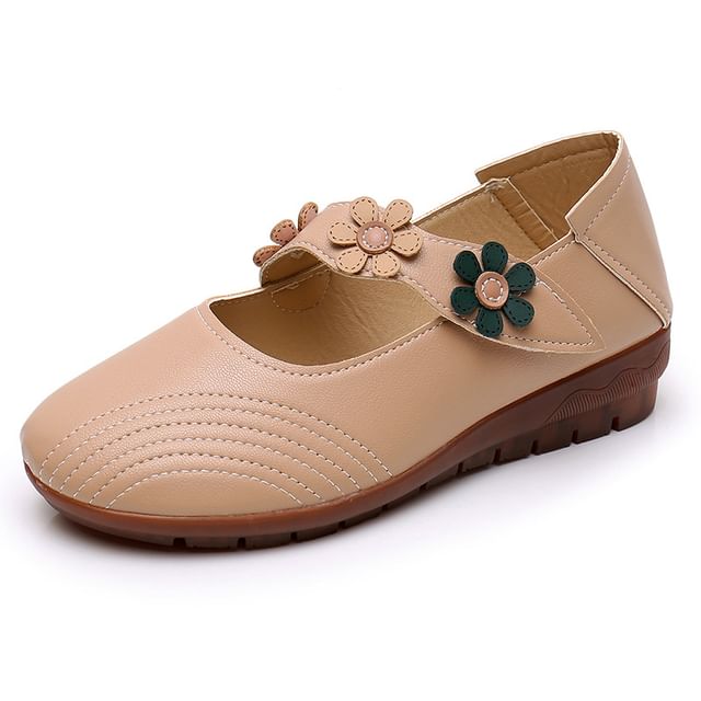 Flower Mary Leather Shoes Detail Jane Faux