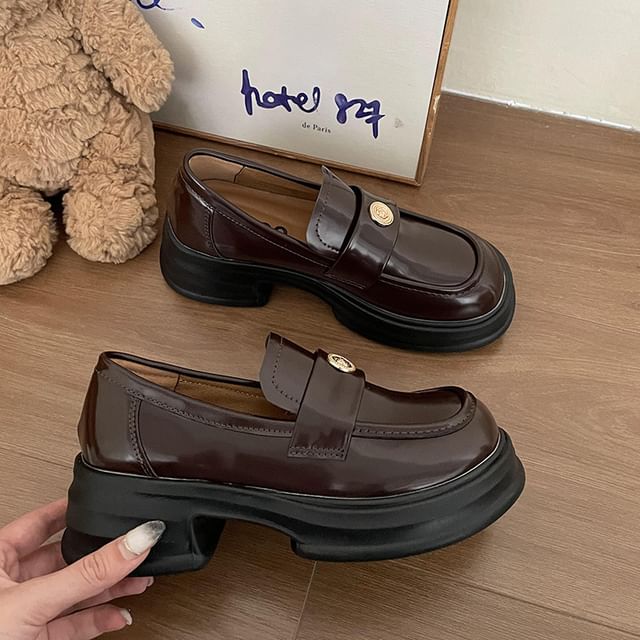 Penny Loafers Platform Buckled