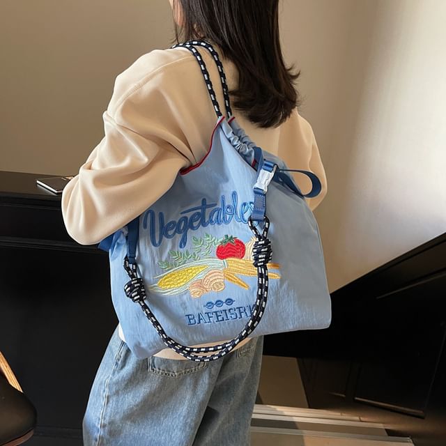 Sample Vegetable Embroidered Tote Bag