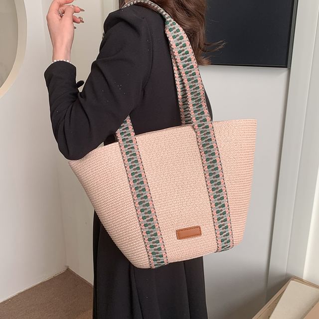 Sample Woven Pattern Strap Tote Bag