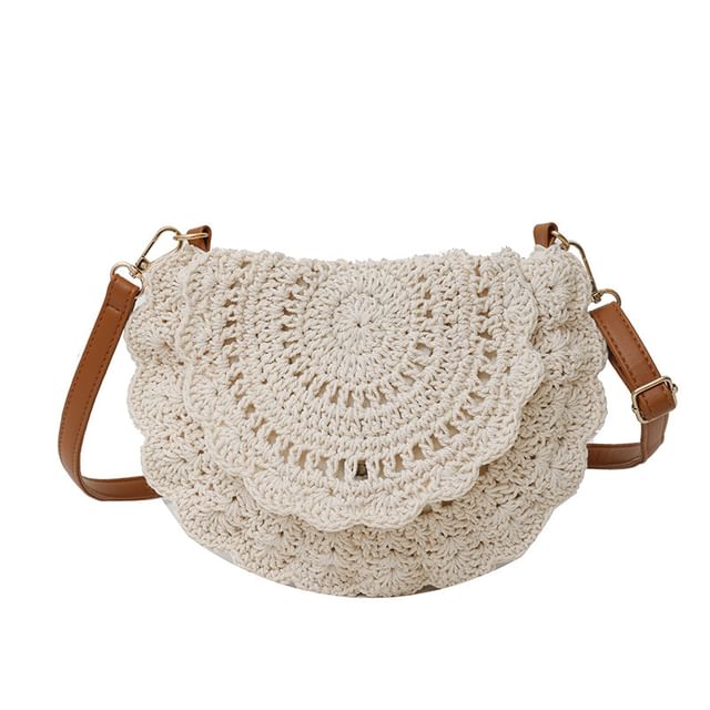 Sample Crochet Lace Flap Crossbody Bag
