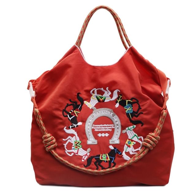 Sample Horse Embroidered Crossbody Bag