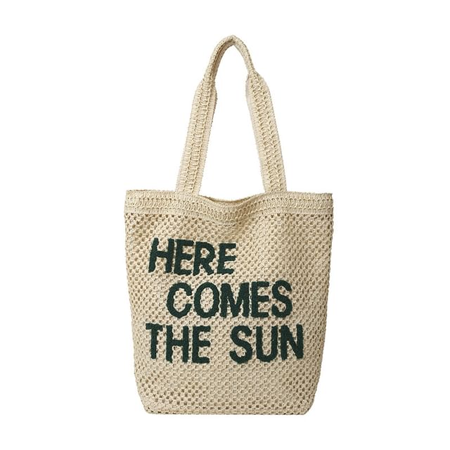 Sample Letter Embroidered Woven Tote Bag