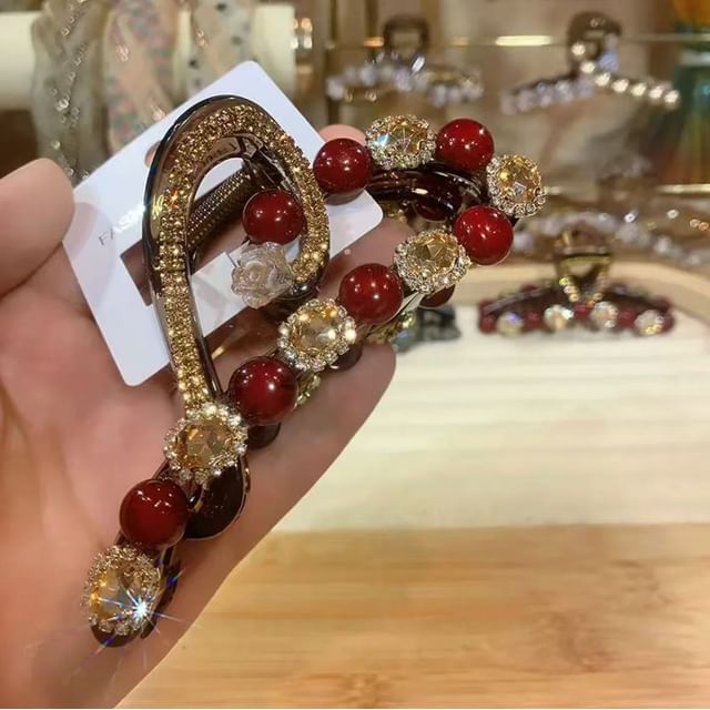 Wholesale Sample Bead Heart Claw Rhinestone Hair