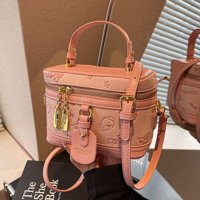 Leather Print Crossbody Bag Faux Cartoon