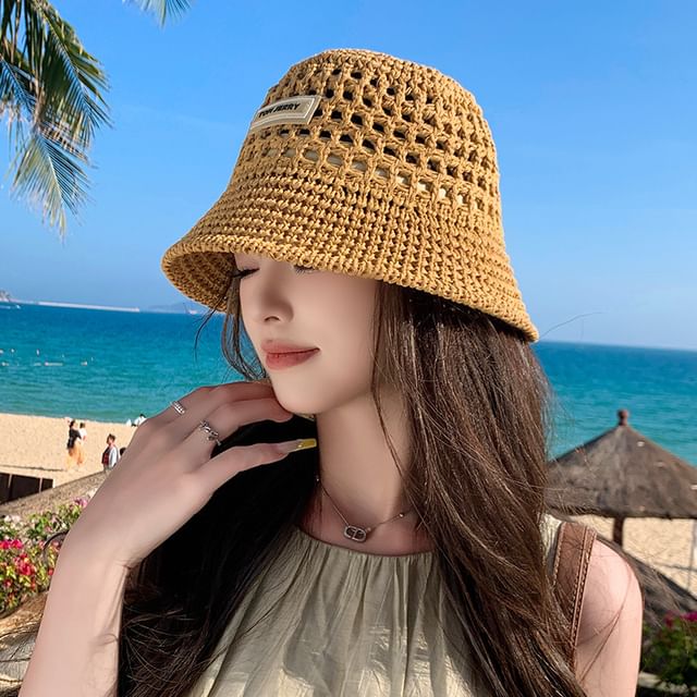 Sample Plain Straw Bucket Hat