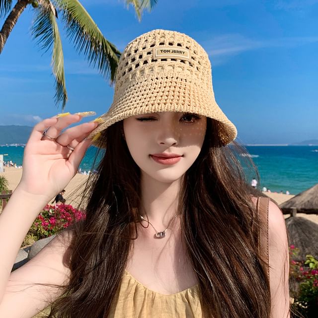 Sample Plain Straw Bucket Hat