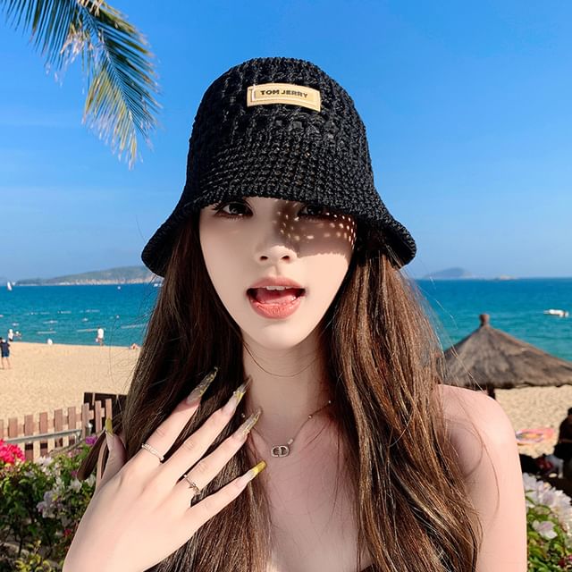 Sample Plain Straw Bucket Hat
