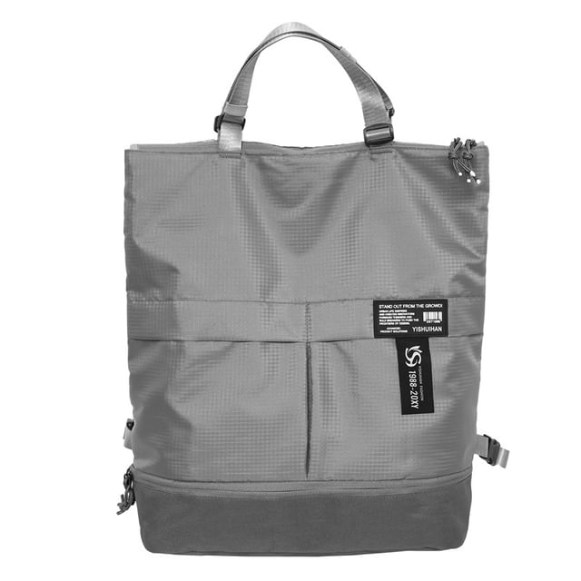 Panel Applique Tote Backpack Nylon