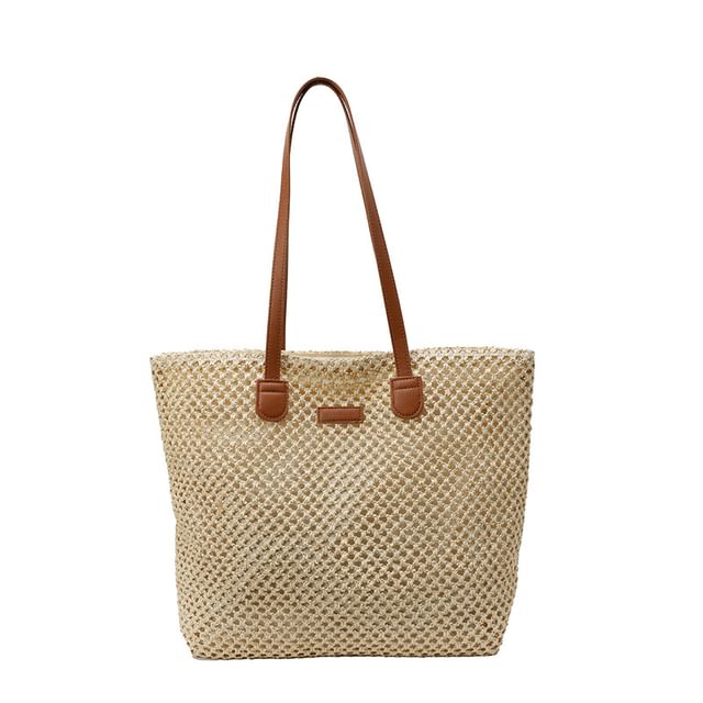 Sample Perforated Straw Tote Bag