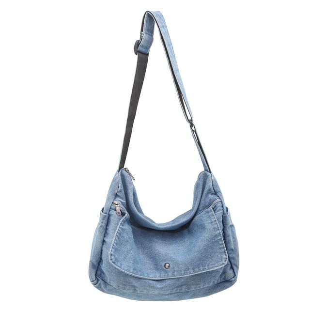 Sample Washed Denim Crossbody Bag