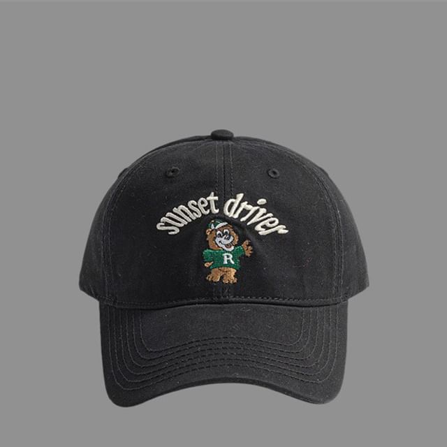 Bear Embroidered Cap