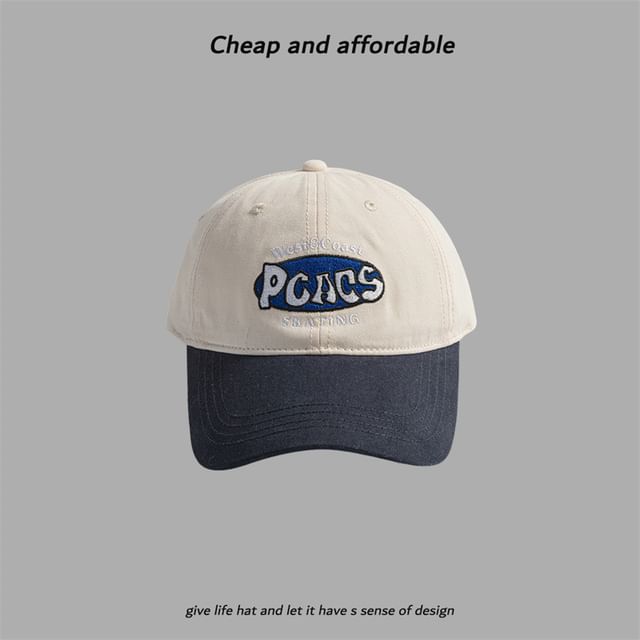 Letter Two-Tone Cap Embroidered