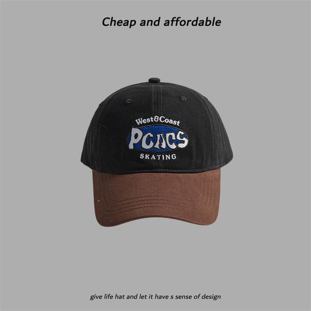 Letter Two-Tone Cap Embroidered