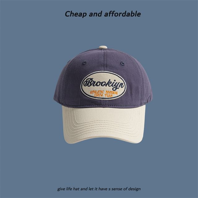 Embroidered Two-Tone Cap Letter