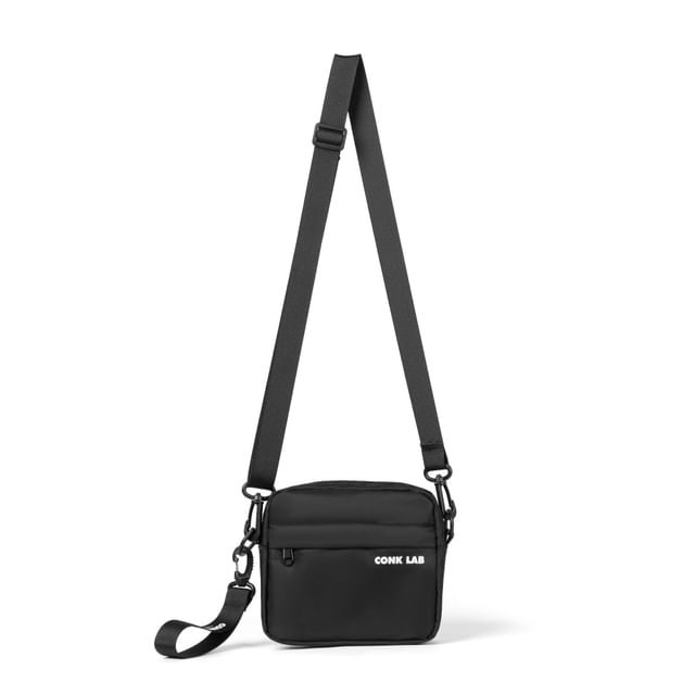 Lettering Crossbody Print Nylon Bag