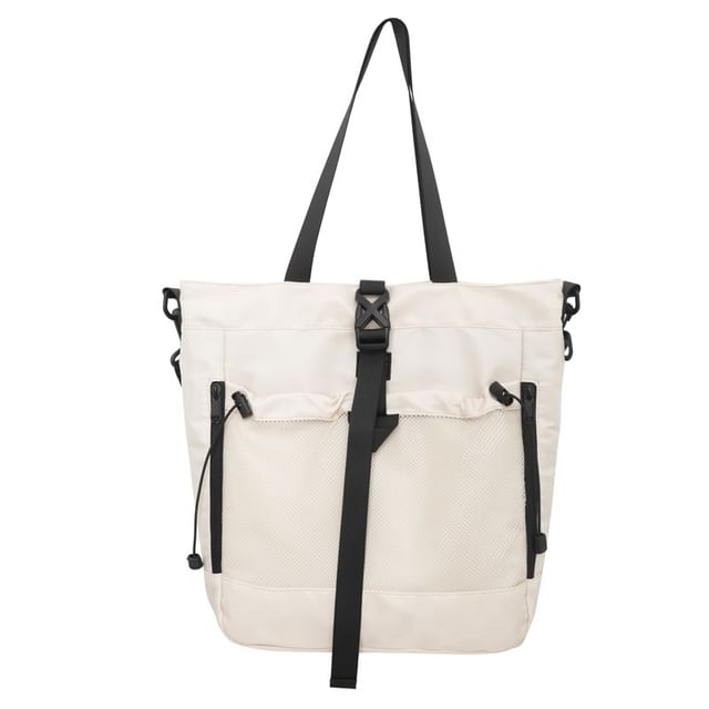 Mesh Nylon Bag Crossbody Panel Buckled