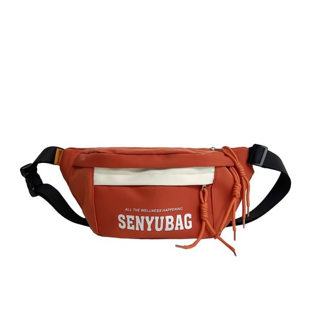 Nylon Belt Bag Print Lettering