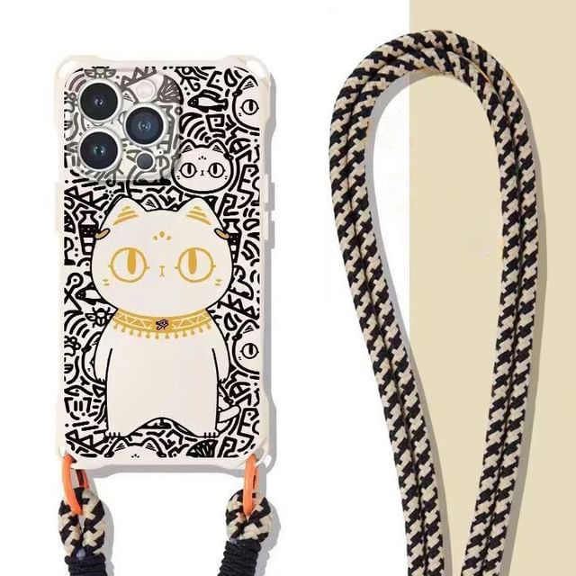 Set Phone Case / Strap Lanyard Cat