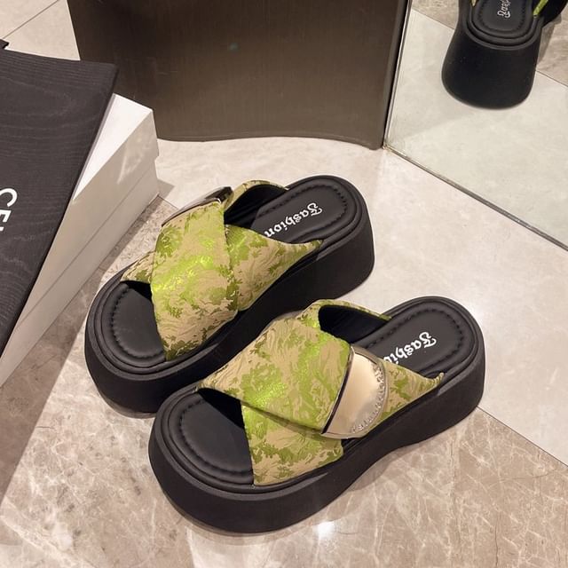 Sandals Strap Platform Cross