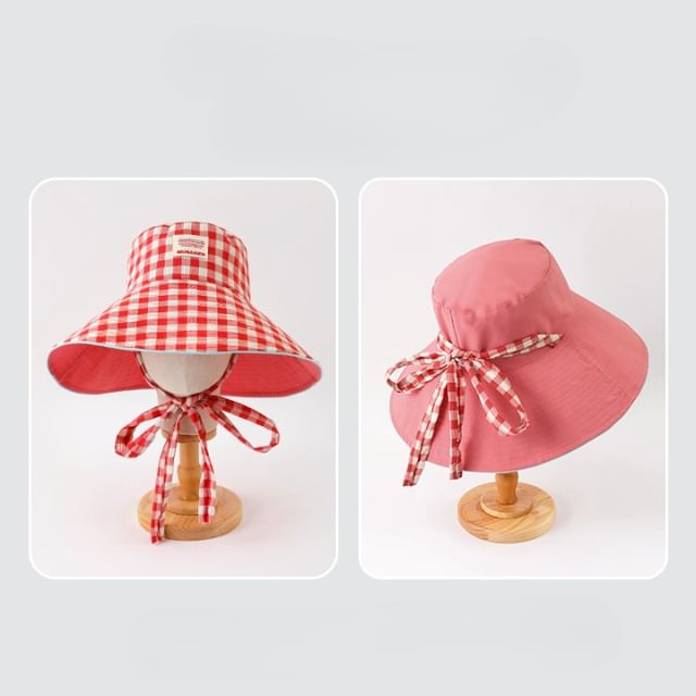 Plaid Applique Boonie Hat