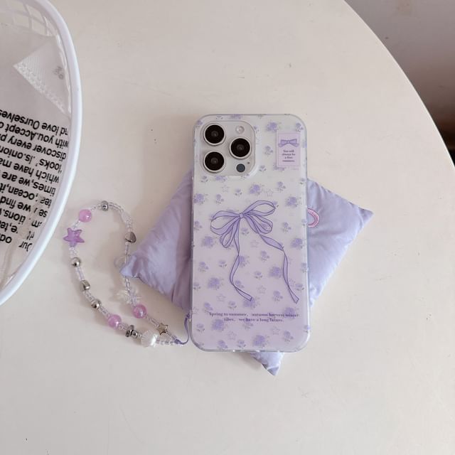 Bow Print Phone Case / Phone Strap / Set