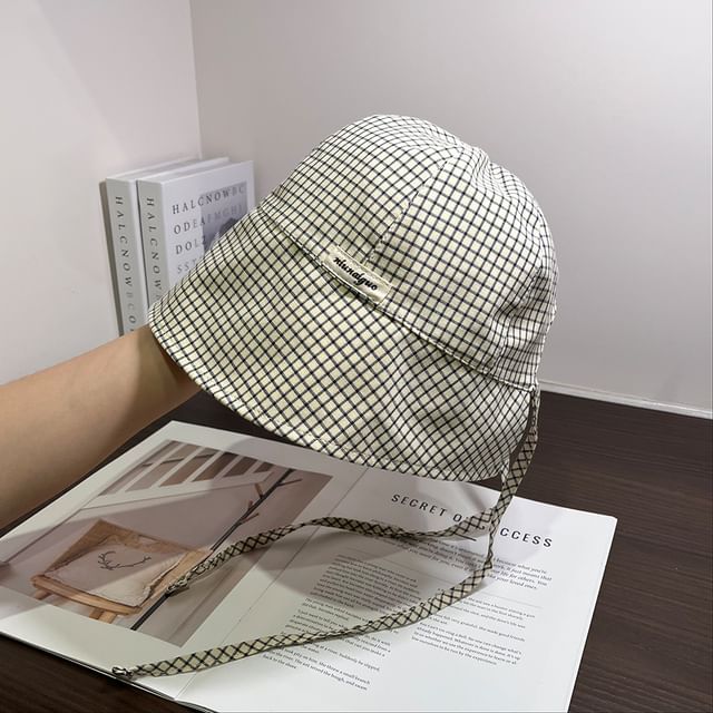 Plaid Cloche Hat