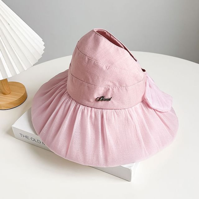 Plain Lettering Sun Hat