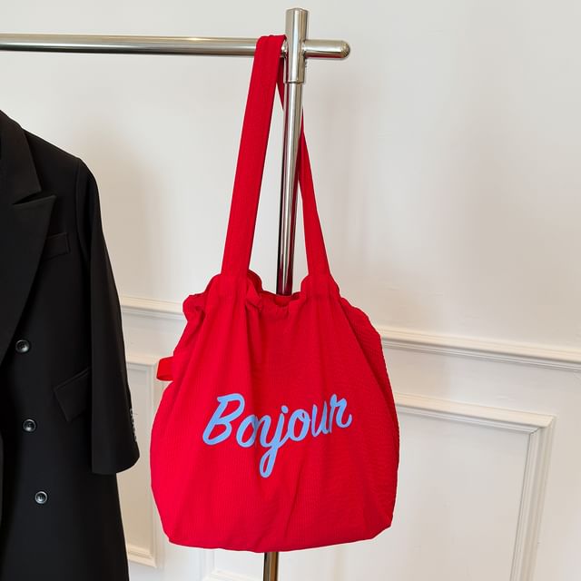 Tote Canvas Lettering Bag