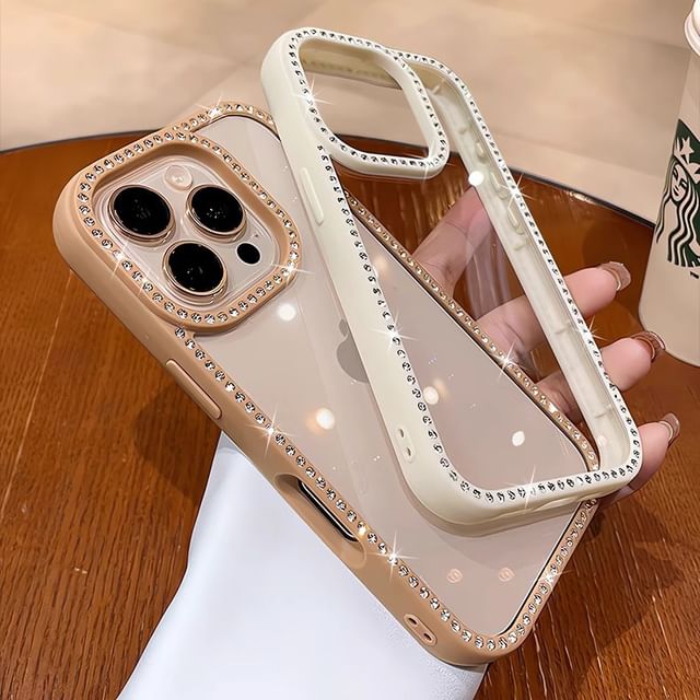 Rhinestone iPhone Case Transparent