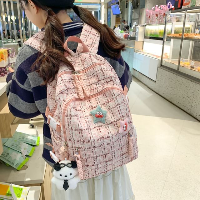 Zip Backpack Plaid