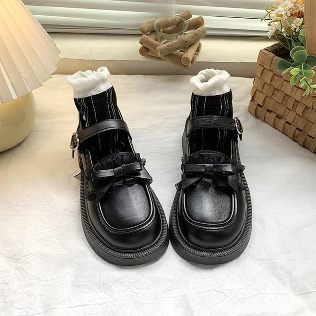 Shoes Bow Mary Jane Platform