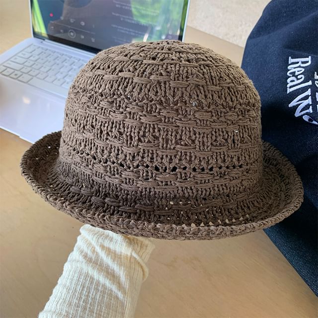 Straw Bowler Hat