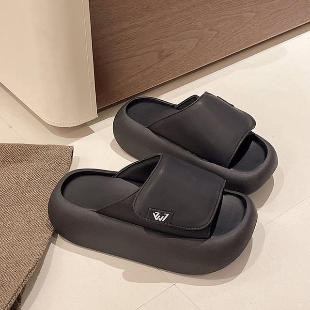 Adhesive Strap Sandals Platform