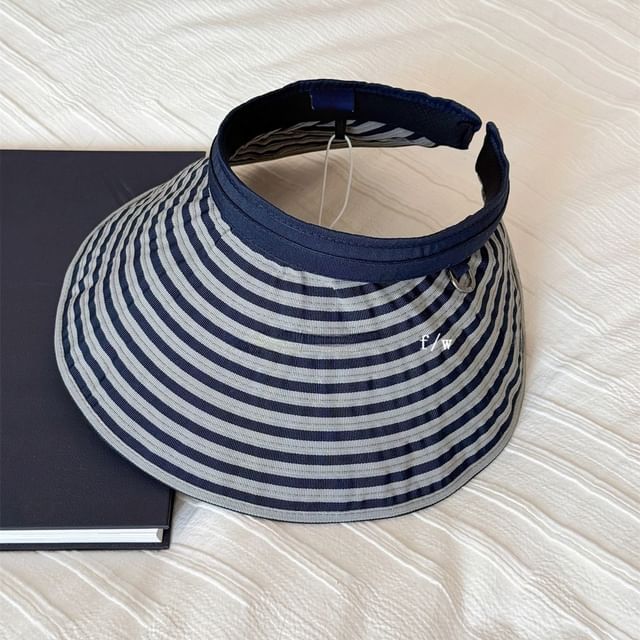 Striped Visor Brim Wide