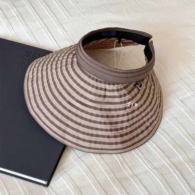 Striped Visor Brim Wide