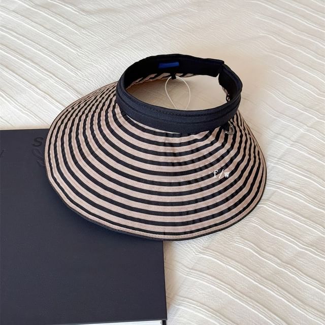 Striped Visor Brim Wide