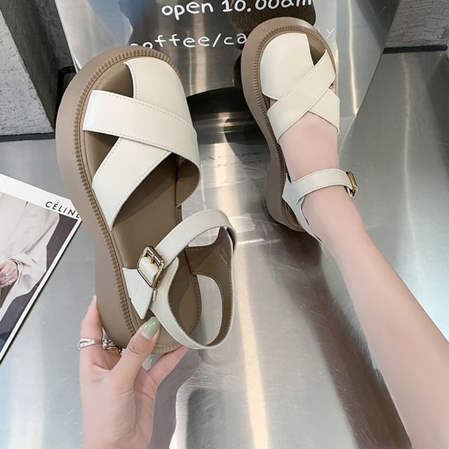 Sandals Platform Faux Leather