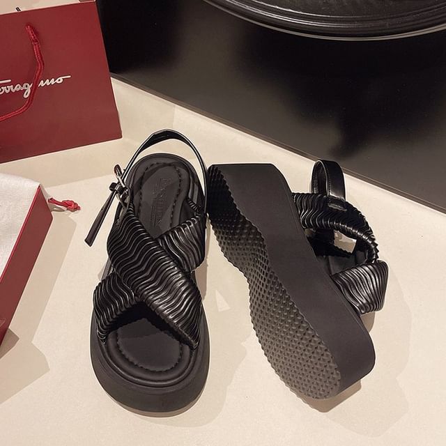 Platform Criss Sandals Cross