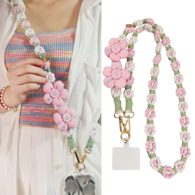 Phone Pad Flower with Lanyard