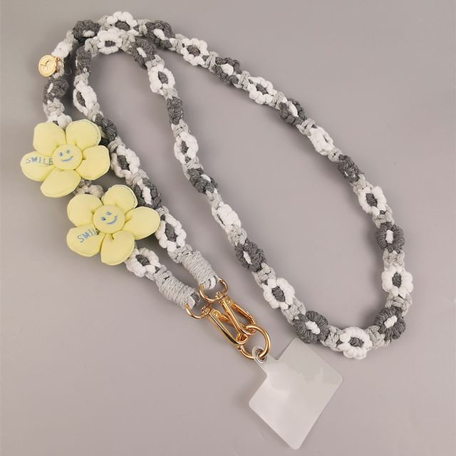 Phone Pad Flower with Lanyard