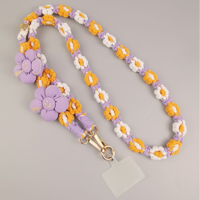 Phone Pad Flower with Lanyard